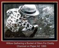 WILLOW GATHERING A BUCKET OF STARS FOR DADDY.